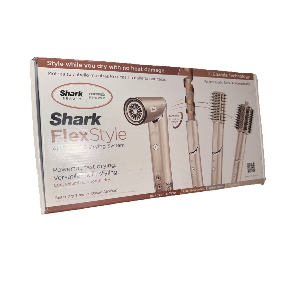 Shark Flex Style 1300W Air Styling & Drying System Stone (HD430) NEW damaged box